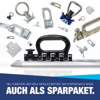 Airlineschiene Zurrschiene 2 x 2 m 2 Meter eckig m. Bohrungen u. Sparset