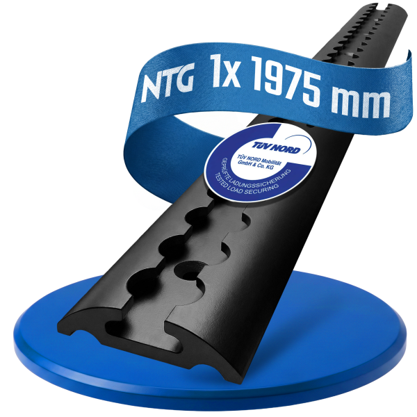 NTG Blackline, Airlineschiene, halbrund 1975mm, schwarz eloxiert