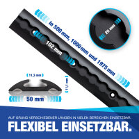 NTG Blackline, Airlineschiene, halbrund 500mm, schwarz