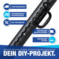 NTG Blackline, Airlineschiene, halbrund 500mm, schwarz