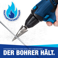 NTG HSS Stufenbohrer &Oslash; 4-32mm - Sch&auml;lbohrer ideal f&uuml;r Metall, Holz, Kunststoffe