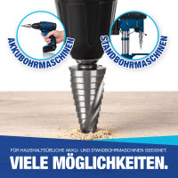 NTG HSS Stufenbohrer &Oslash; 4-32mm - Sch&auml;lbohrer ideal f&uuml;r Metall, Holz, Kunststoffe