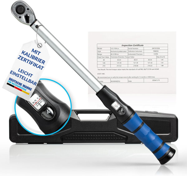 NTG Drehmomentschl&uuml;ssel 1/2&quot; Zoll 40 - 210 Nm mit Ergogriff