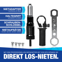 NTG Nietaufsatz f&uuml;r Akkuschrauber und Bohrmaschinen zum Nieten