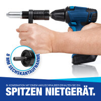 NTG Nietaufsatz f&uuml;r Akkuschrauber und Bohrmaschinen zum Nieten