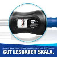 NTG Drehmomentschl&uuml;ssel 40 - 210 Nm mit Ergogriff und Alu Schonn&uuml;ssen