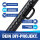 NTG Blackline, 2 x Airlineschiene, halbrund 500mm, schwarz eloxiert