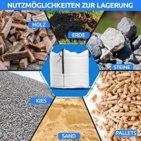 NTG BIG BAG  - Wasserfest, UV-Gesch&uuml;tzt, 1000 kg Tragf&auml;higkeit, 90x90x90cm Abfallsack Lagersack Gartenabfallsack Laubsack