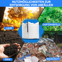 NTG BIG BAG  - Wasserfest, UV-Gesch&uuml;tzt, 1000 kg Tragf&auml;higkeit, 90x90x90cm Abfallsack Lagersack Gartenabfallsack Laubsack