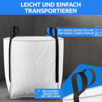 NTG BIG BAG  - Wasserfest, UV-Gesch&uuml;tzt, 1000 kg Tragf&auml;higkeit, 90x90x90cm Abfallsack Lagersack Gartenabfallsack Laubsack