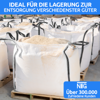 NTG BIG BAG  - Wasserfest, UV-Gesch&uuml;tzt, 1000 kg Tragf&auml;higkeit, 90x90x90cm Abfallsack Lagersack Gartenabfallsack Laubsack