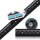 NTG Blackline Set 2x2m Airlineschiene Zurrschiene halbrund Aluminium schwarz Eloxiert &amp; 6x Einfach-Fitting Alu Sparset 1.1