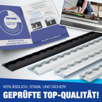 Airlineschiene schwarz halbrund eloxiert 4x 2m, 12x Fitting + 8x Endkappe T&Uuml;V Gepr&uuml;ft