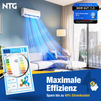 Klimaanlage Split 12000 BTU Vorgef&uuml;llt &amp; Energiesparend Energieklasse A+++ NTG