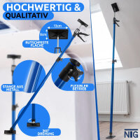 NTG Einhandst&uuml;tze 4 St&uuml;ck 50-115 cm Bis 30 kg 45&deg; Winkel f&uuml;r Trockenbau, Ausbau, etc. Montagest&uuml;tze Deckenst&uuml;tze Teleskopst&uuml;tze