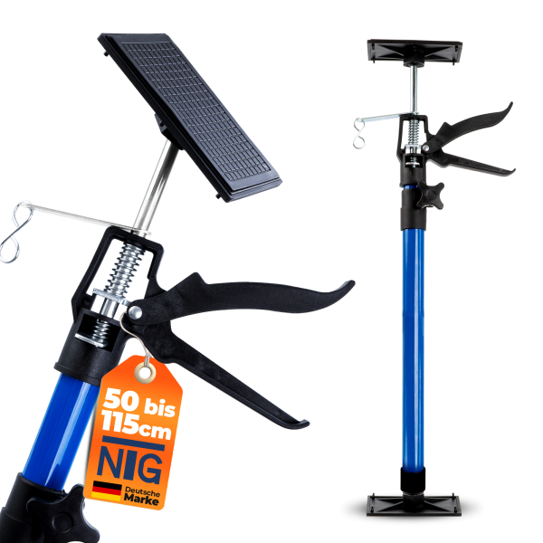 NTG Einhandst&uuml;tze 1 - 4 St&uuml;ck 50-115 cm Bis 30 kg 45&deg; Winkel f&uuml;r Trockenbau, Ausbau, etc. Montagest&uuml;tze Deckenst&uuml;tze Teleskopst&uuml;tze