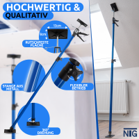 NTG Einhandst&uuml;tze 1 - 4 St&uuml;ck 50-115 cm Bis 30 kg 45&deg; Winkel f&uuml;r Trockenbau, Ausbau, etc. Montagest&uuml;tze Deckenst&uuml;tze Teleskopst&uuml;tze