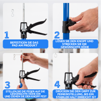 NTG Einhandst&uuml;tze 1 - 4 St&uuml;ck 50-115 cm Bis 30 kg 45&deg; Winkel f&uuml;r Trockenbau, Ausbau, etc. Montagest&uuml;tze Deckenst&uuml;tze Teleskopst&uuml;tze