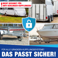 NTG Anh&auml;ngerschloss, Kupplungsschloss | verzinkt und witterungsbest&auml;ndig