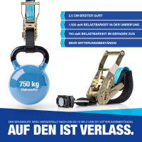 NTG Zurrgurte f&uuml;r Airlineschiene in schwarz 2 St&uuml;ck zweiteilig mit Ratsche &amp; einfach Fitting 4000mm 1500 KG DIN EN 12195-2
