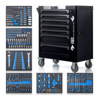 Werkstattwagen inkl. Werkzeug - Black Edition - 247 Teile...