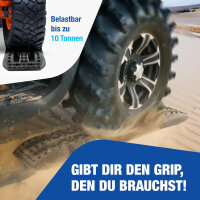 NTG Sandblech 2er Set Anti-Rutschblech aus Kunststoff mit extra starkem Gripp