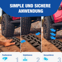NTG Sandblech 2er Set Anti-Rutschblech aus Kunststoff mit extra starkem Gripp