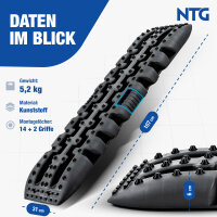 NTG Sandblech 2er Set Anti-Rutschblech aus Kunststoff mit extra starkem Gripp