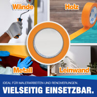 NTG Goldband 50 Meter 30 mm breit Malerkrepp Kreppband...