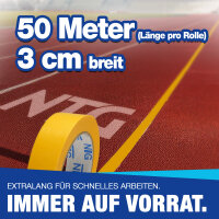 NTG Goldband 50 Meter 30 mm breit Malerkrepp Kreppband Malertape Washi Tape Selbstklebend