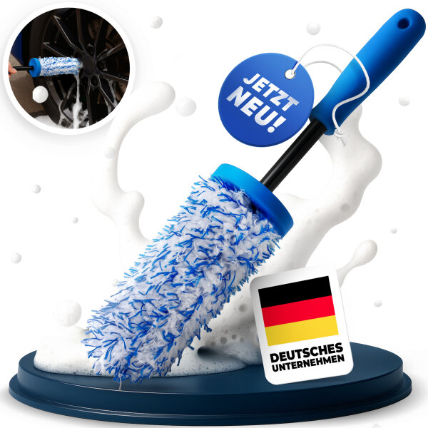 NTG Mikrofaser Felgenb&uuml;rste 1St&uuml;ck &ndash; Wechselbarer B&uuml;rstenbezug f&uuml;r Schonende Felgenreinigung bis ins Felgenbett Ideal f&uuml;r Alu,-Stahlfelgen (1x Felgenb&uuml;rste)