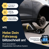 Hydraulischer Wagenheber Rangierwagenheber 3t 3000kg...