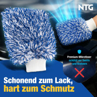 Im Set mit Felgenb&uuml;rste NTG Autowaschhandschuh Mikrofaser 25&times;18 cm &ndash; Ultraweich &amp; extrem saugstark