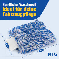 Im Set mit Felgenb&uuml;rste NTG Autowaschhandschuh Mikrofaser 25&times;18 cm &ndash; Ultraweich &amp; extrem saugstark