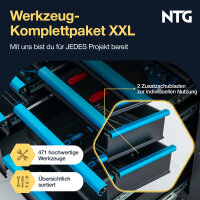 Werkzeugwagen XXL inkl. 471 tlg. Werkzeug, 12 Schubladen...
