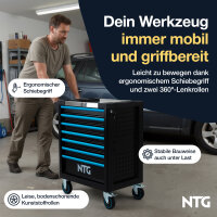 Werkzeugwagen inkl. 290 tlg. Werkzeug, 7 Schubladen