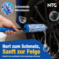 Felgenb&uuml;rste Mikrofaser NTG Auto- Radb&uuml;rste Wechselbarer B&uuml;rstenbezug
