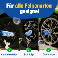Felgenb&uuml;rste Mikrofaser NTG Auto- Radb&uuml;rste Wechselbarer B&uuml;rstenbezug