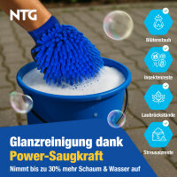 NTG Reinigungshandschuh eine Seite Frotte und eine Seite Microfaser 20 x 16 cm