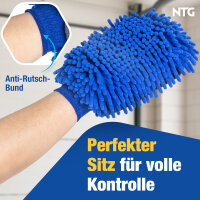 NTG Reinigungshandschuh eine Seite Frotte und eine Seite Microfaser 20 x 16 cm