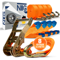 Spanngurte Autotransport Zurrgurte Gurt 8 St&uuml;ck Set...