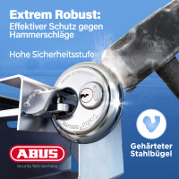 Anh&auml;ngerschloss Deichselschloss Verzinkt + ABUS Schloss Optimaler Schutz Deagle