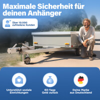 Anh&auml;ngerschloss Deichselschloss Verzinkt + ABUS Schloss Optimaler Schutz Deagle