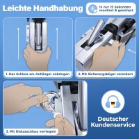 Anh&auml;ngerschloss hochwertig Verzinkt mit Rundschloss I Optimaler Schutz Deagle