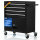 Werkzeugwagen + gro&szlig;es Fach / Leer ohne Werkzeug Farbe Schwarz
