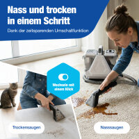 Polsterreiniger Ger&auml;t 550W | Kompakter Teppichreiniger &amp; Waschsauger