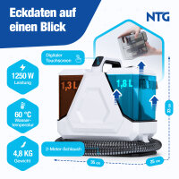 Polsterreiniger Ger&auml;t 550W | Kompakter Teppichreiniger &amp; Waschsauger