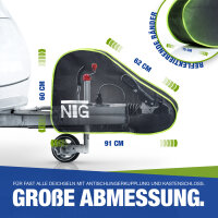 NTG Deichselabdeckung + Anh&auml;ngerschloss  SET &ndash; Wasserdichte Abdeckung mit Doppel-Klickverschluss verzinktes Kupplungsschloss Diebstahlschutz &amp; Wetterschutz f&uuml;r Wohnwagen Anh&auml;nger (SET Abdeckung + Schloss)