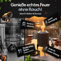 Flammenwerk Raucharmes Tischfeuer f&uuml;r Pellets &amp;...