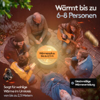 Flammenwerk Raucharmes Holz- &amp; Pellet-Feuerstelle mit Grillrost &ndash; Patentierte Smokeless-Technologie, Dual-Fuel System, Edelstahl &amp; Stahl &ndash; Outdoor Feuerstelle &amp; Grill f&uuml;r Garten, Terrasse &amp; Camping